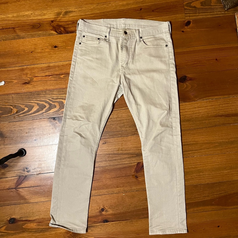 Levi Strauss & Co. 510 mens beige straight leg jeans